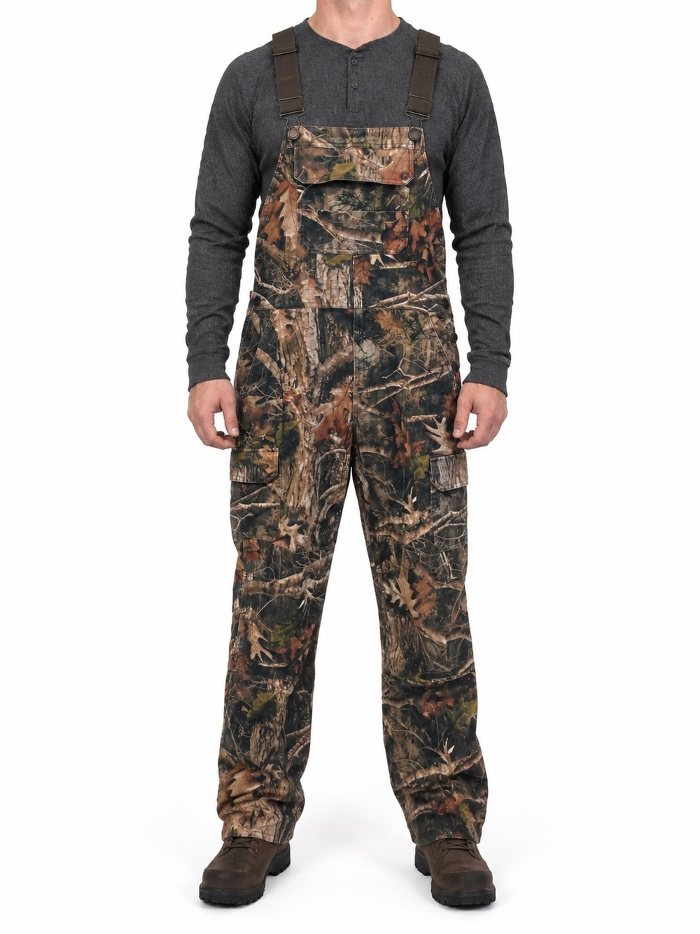RedHead Silent Hide Men’s M Camo Hunting Bib Overalls Adjustable Straps Cargo